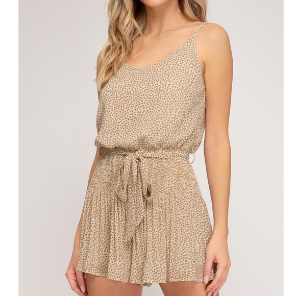 She and Sky Other - *Come and Dream Printed Cami Romper
